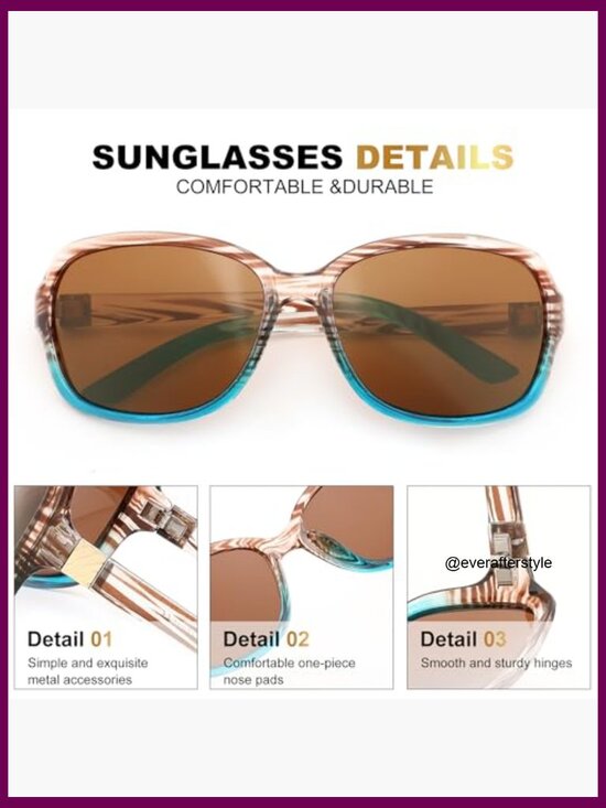 Polarized Vintage Square Wraparound Sunglasses with UV400 Protection main image 3
